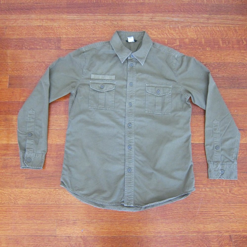 J. Crew Army Green S Button Down Shirt